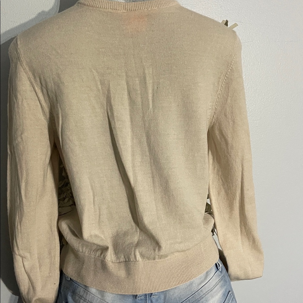 Tory Burch Cream Knit Cardigan - Picture 3 of 3